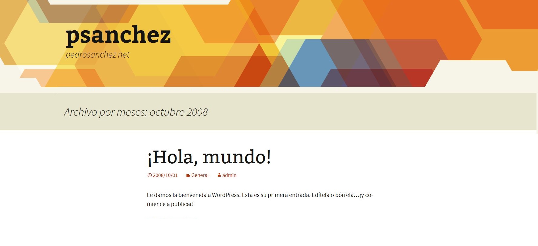Imagen de la primera entrada del este blog